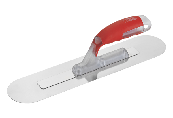 Round stainless steel trowel
