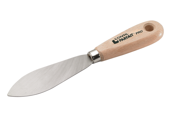 Bay leaf shaped putty knife