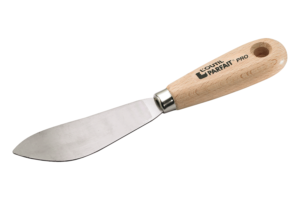 Curved blade putty knife