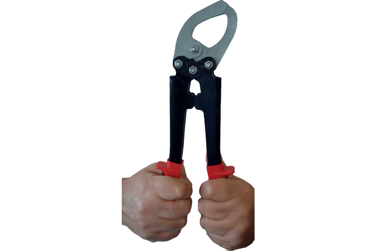 Crimping pliers for rails and uprights