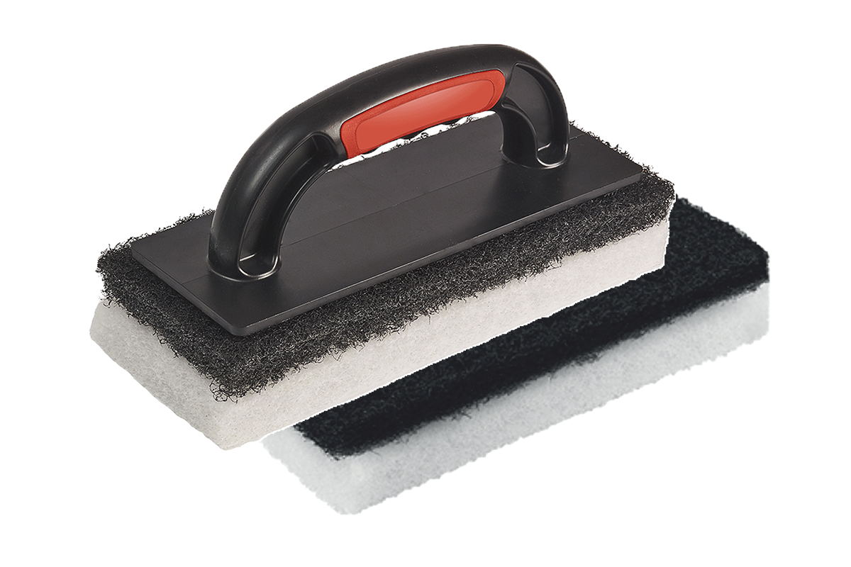 Abrasive cleaning trowel