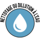 Cleaning and diluting with water Cleaning and diluting with water