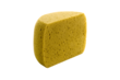 Half moon shaped synthetic sponge 