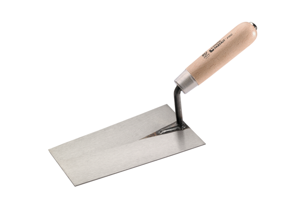 Square bricklaying trowel