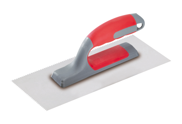Pointed notched trowel