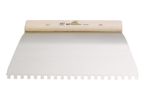 Curved adhesive comb