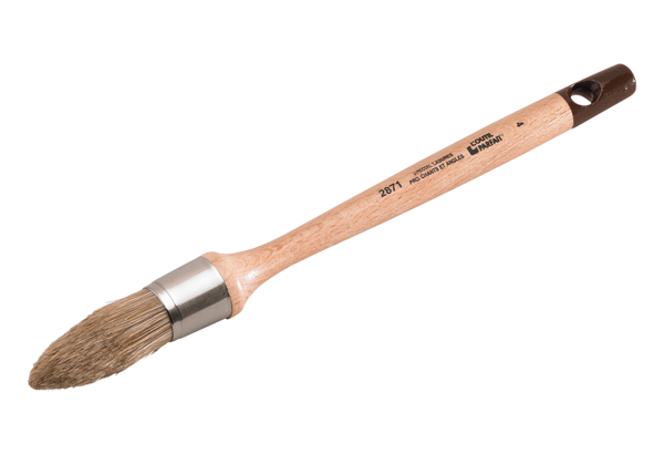 Wood treatment tapered sash brush 