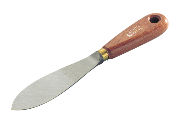 Bay leaf shaped putty knife