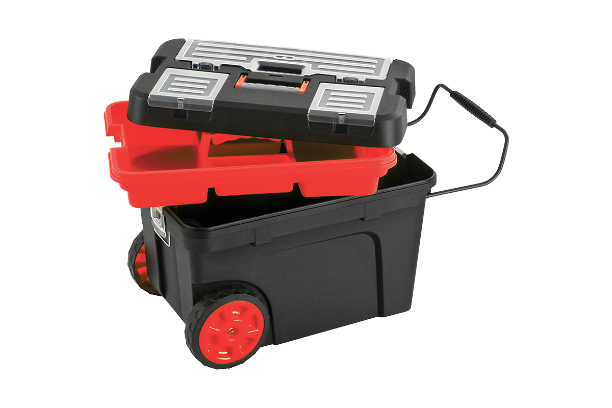 Rolling construction site box