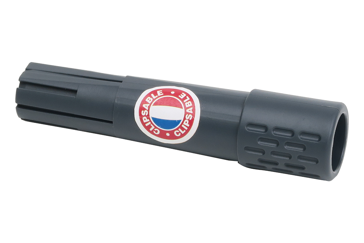 Extension pole with clip on device