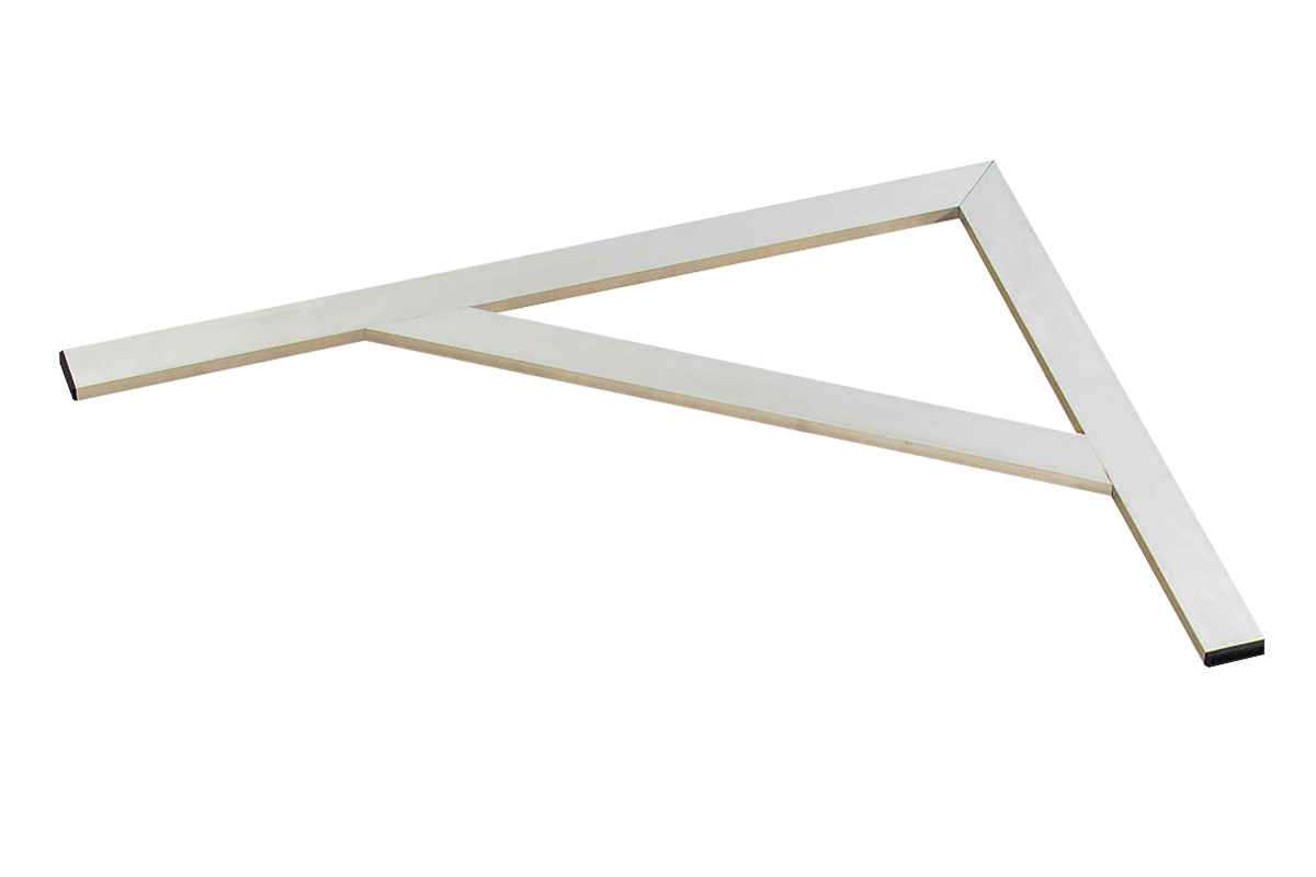 Aluminium square with diagonal