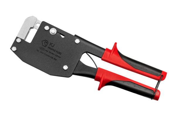 Crimping pliers for rails and uprights - single hand