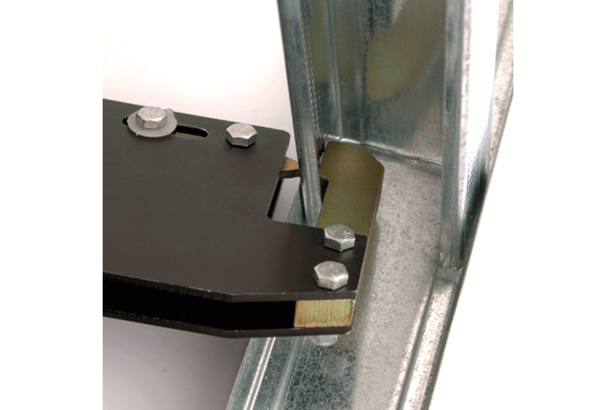 Crimping pliers for studs and tracks - One hand section setting