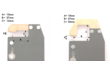 Crimping pliers for studs and tracks - One hand section setting
