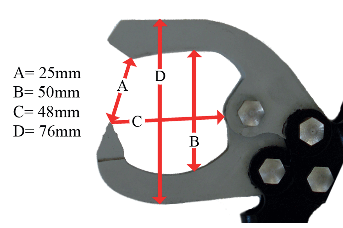 Crimping section setting pliers for studs & tracks