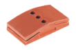 Red ink blotter shaped sanding block