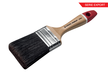 Flat brush with black bristles