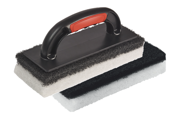 Abrasive cleaning trowel