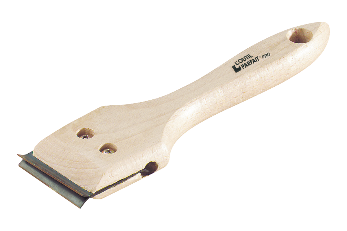Double blade wooden scraper