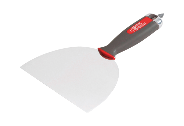 Plastering knife with screwdriver tip